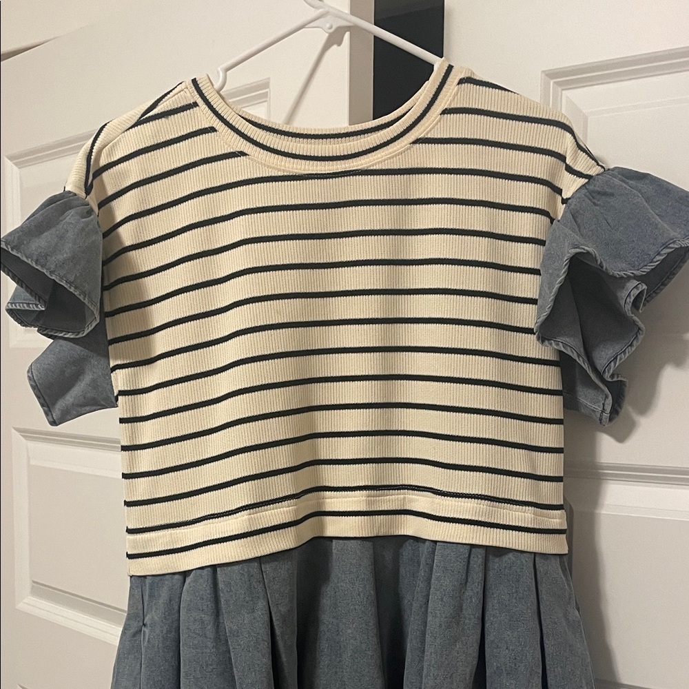 Entro Striped and Denim women’s Dress - Picture 2 of 4